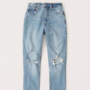 Abercrombie & Fitch Curve Love High Rise Skinny Jeans - Light Ripped Wash